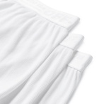 Off-White - Three-Pack Ribbed Stretch-Cotton Boxer Briefs - Men - White
