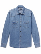 TOM FORD - Leisure Slim-Fit Cotton-Chambray Shirt - Blue