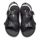 Burberry Black Webb Sandals
