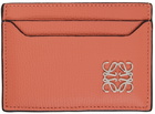 Loewe Pink Anagram Plain Card Holder