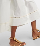 Yves Salomon Belted cotton-blend maxi dress