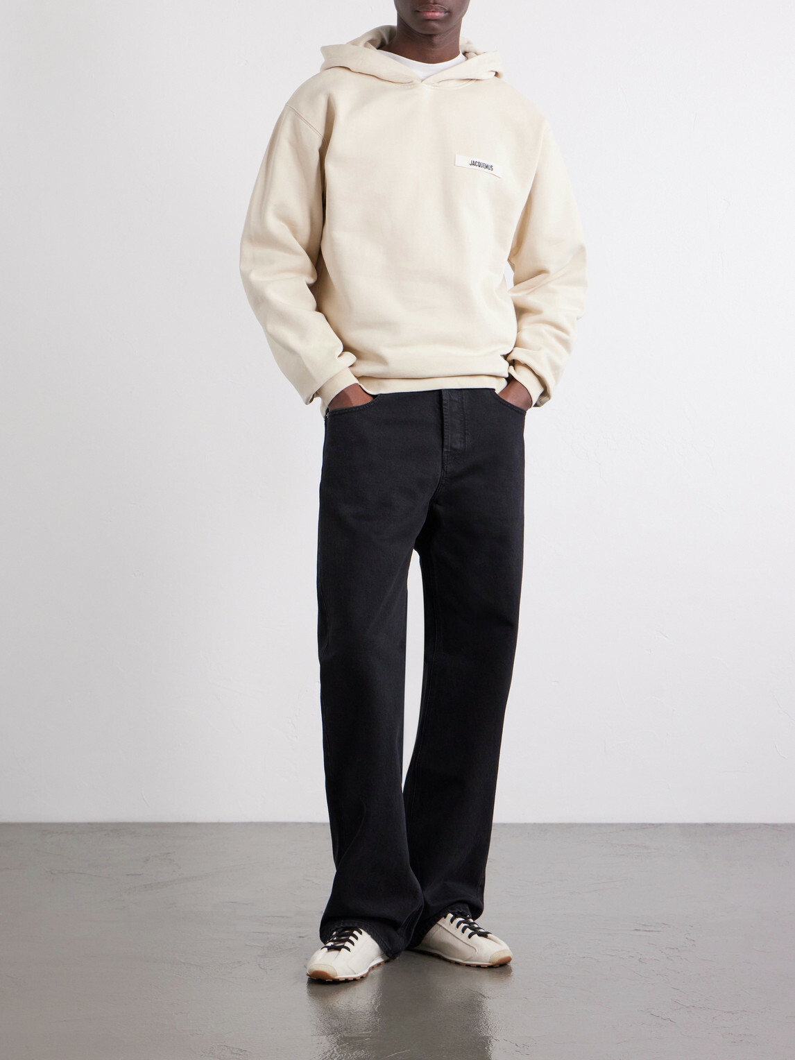 Jacquemus - Logo-Appliquéd Cotton-Jersey Hoodie - Neutrals
