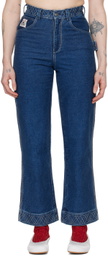 Bode Blue Embroidered 'Knolly Brook' Jeans