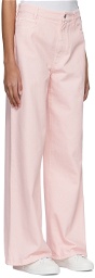 Raf Simons Pink Wide-Fit Jeans