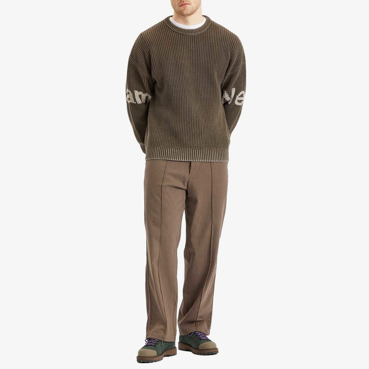 New Amsterdam Surf Association Men's Logo Crew Knit Sweater in Eiffel Tower