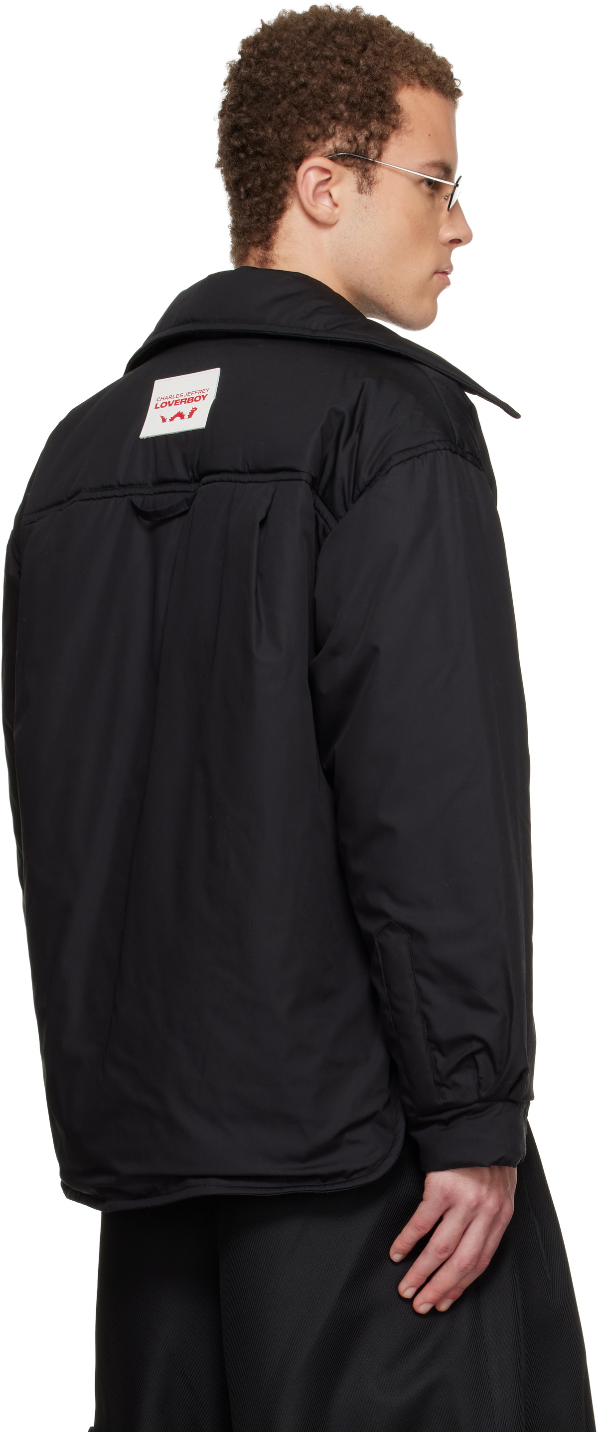 Charles Jeffrey LOVERBOY Black Puffer Overshirt