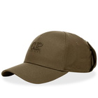 C.P. Company Men's Logo Goggle Cap in Ivy Green