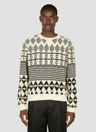 Saint Laurent - Jacquard Sweater in Cream