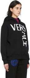 Versace Black Oversized Logo Hoodie