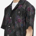 Gitman Vintage Men's Floral Waffle Camp Shirt in Black