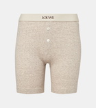 Loewe Logo cotton and wool shorts