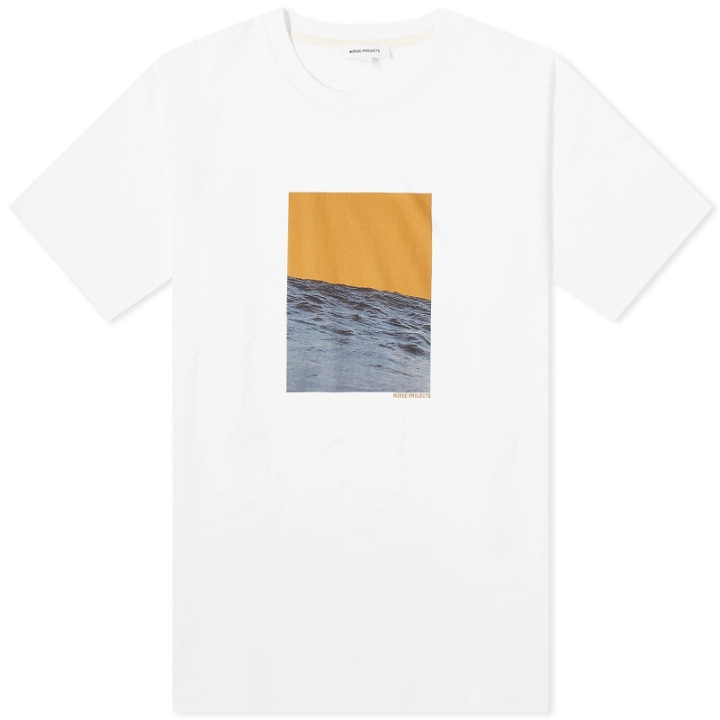 Photo: Norse Projects Men's Johannes Organic Waves Print T-shirt in White
