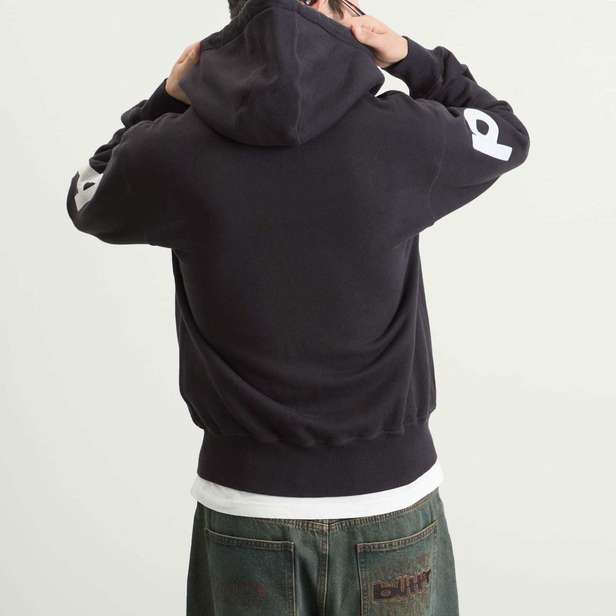 By Parra Men's Word Salad Zip Hoodie in Dark Navy