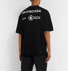 Balenciaga - World Food Programme Printed Cotton-Jersey T-Shirt - Black