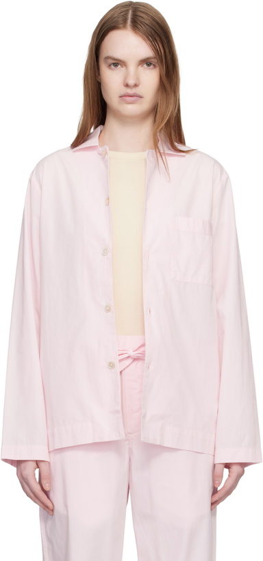 Photo: Tekla Pink Poplin Long-Sleeved Pyjama Shirt
