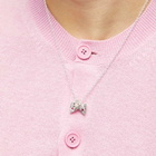 The Ouze Women's Twin Hearts Necklace in Ruby