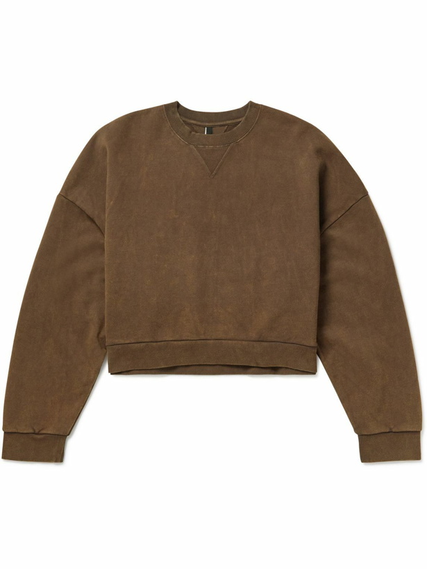Photo: Entire Studios - Garment-Dyed Cotton-Jersey Sweatshirt - Brown