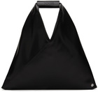 MM6 Maison Margiela Black Faux-Leather Mini Triangle Tote