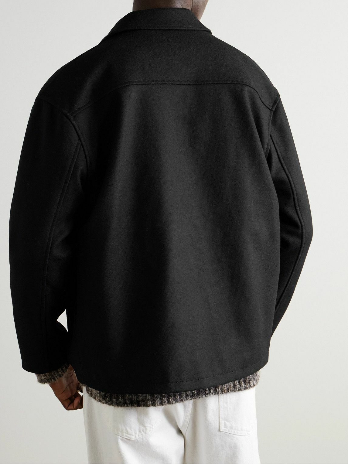FRAME - Wool-Felt Overshirt - Black