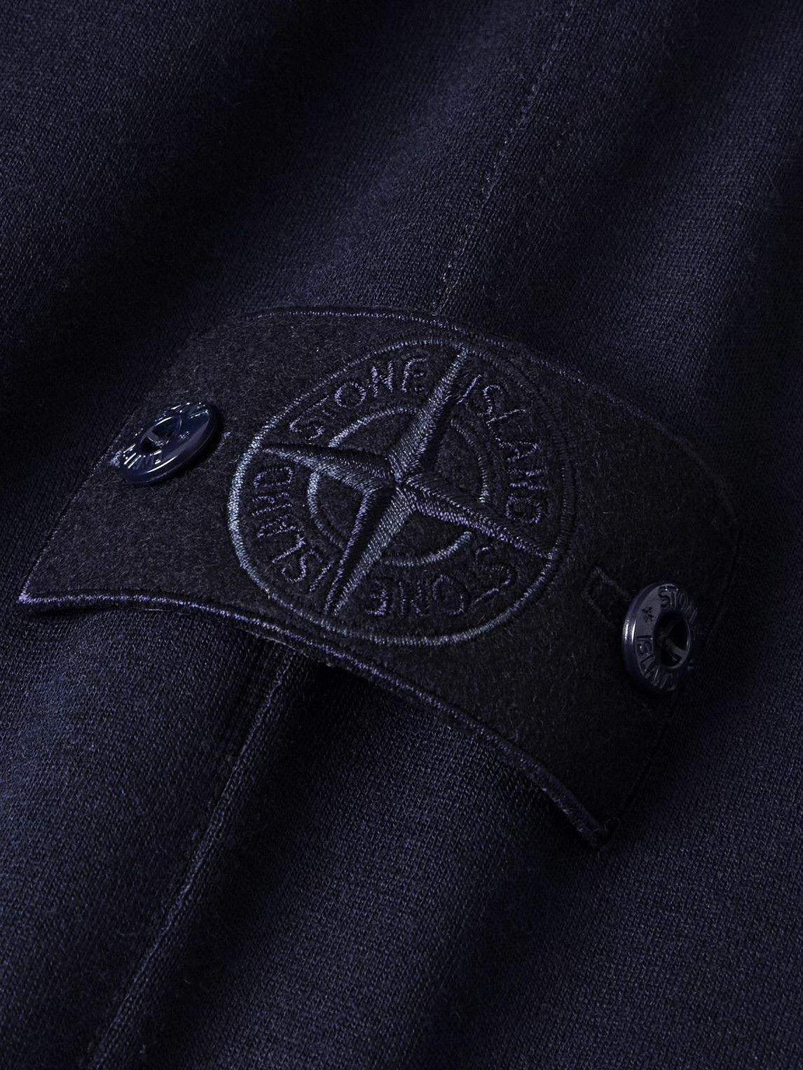 Stone Island - Ghost Tapered Wool and Cotton-Blend Jersey Sweatpants - Blue