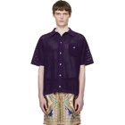Casablanca Purple Short Sleeve Mesh Shirt