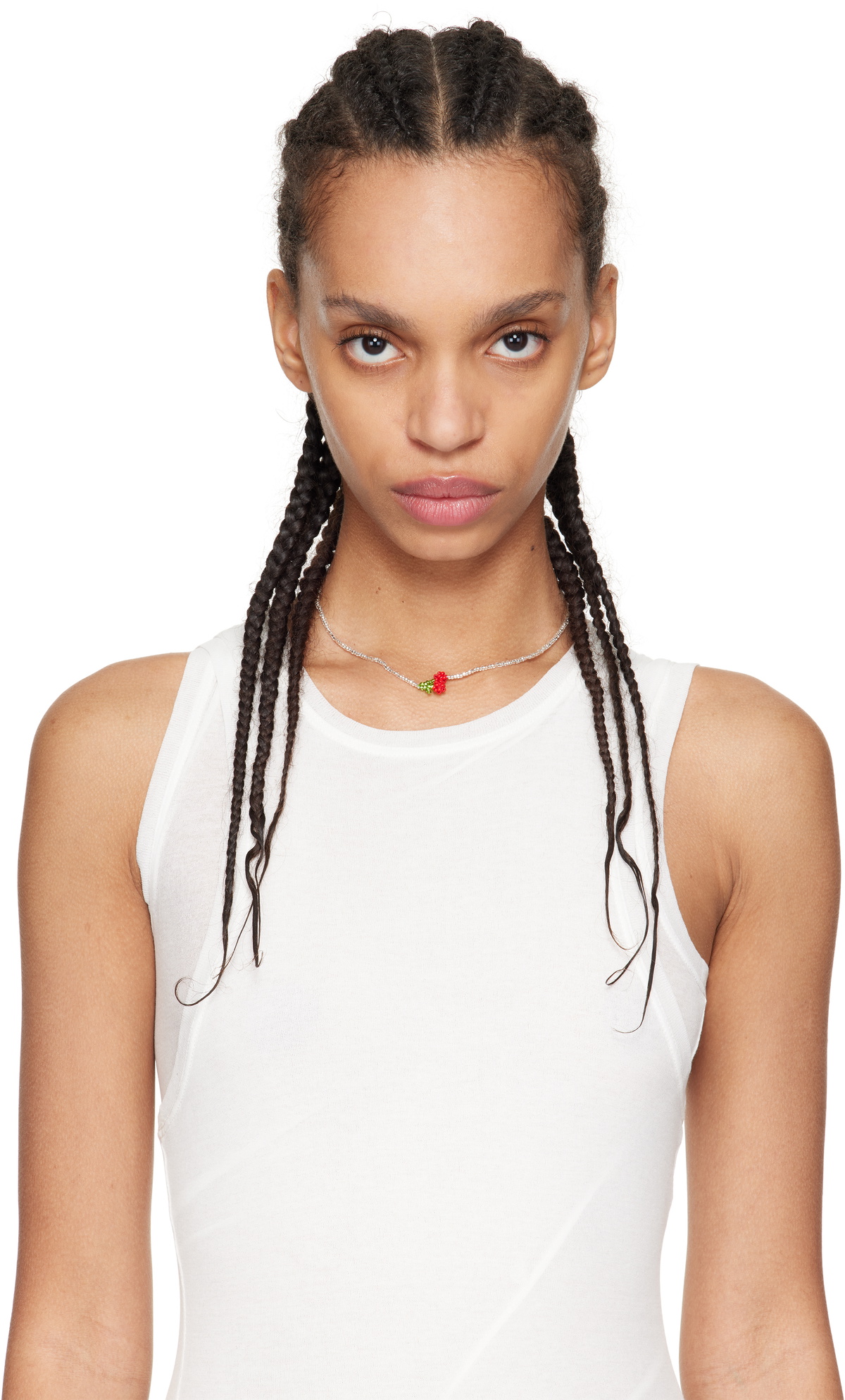 Pura Utz Silver Mini Cherry Necklace