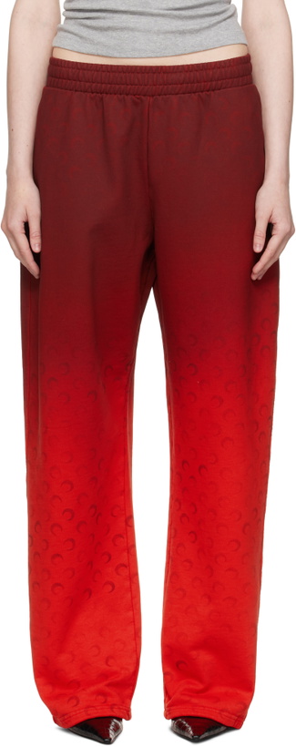 Photo: Marine Serre Red Moon Faded Fleece Sweatpants