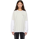 Off-White White 'Logo' Quote Double Layer T-shirt