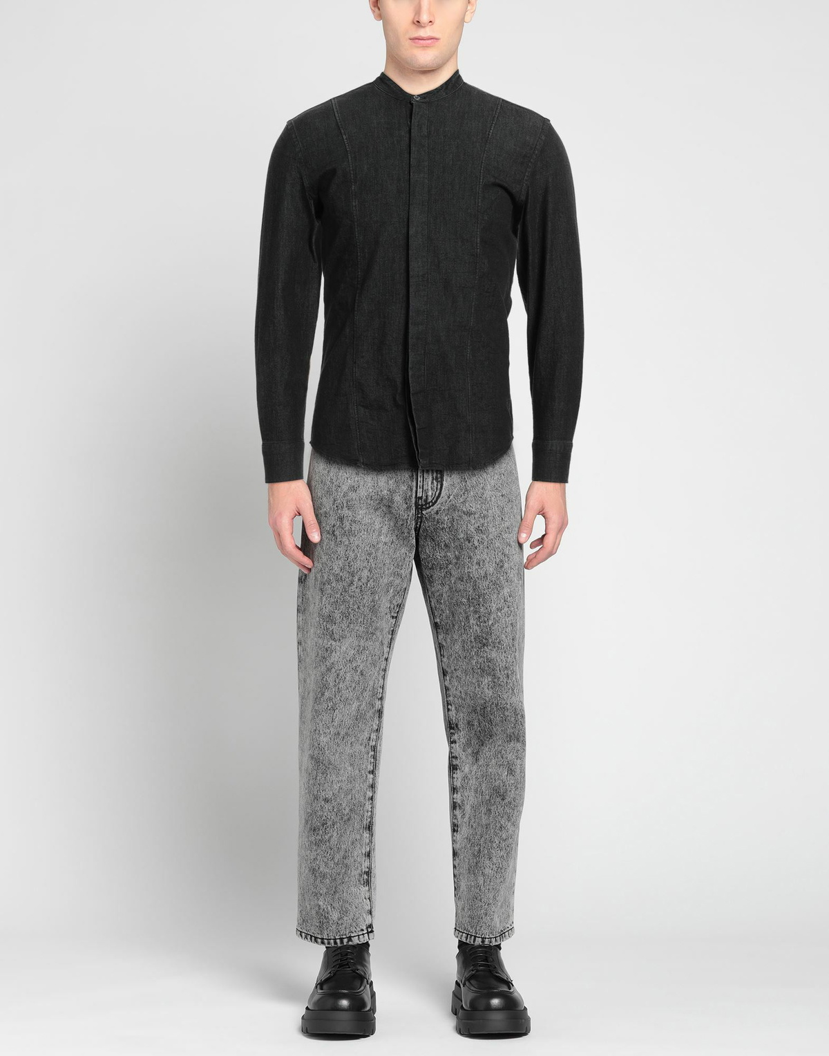 Dondup Mens Denim shirt Charcoal