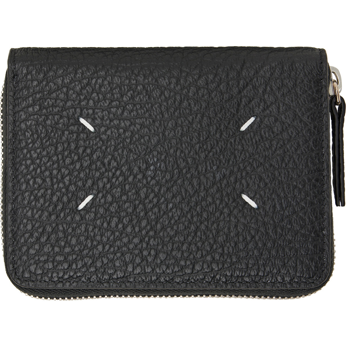 Maison Margiela Black Four Stitches Small Zip Wallet