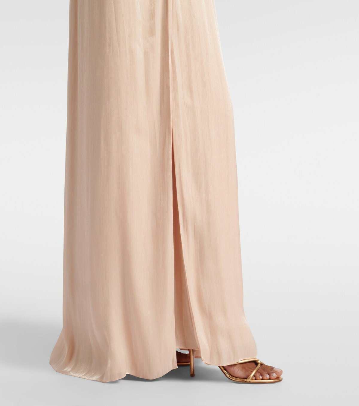 Costarellos Sireen caped embellished georgette gown