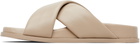 ANINE BING Beige Emi Slides
