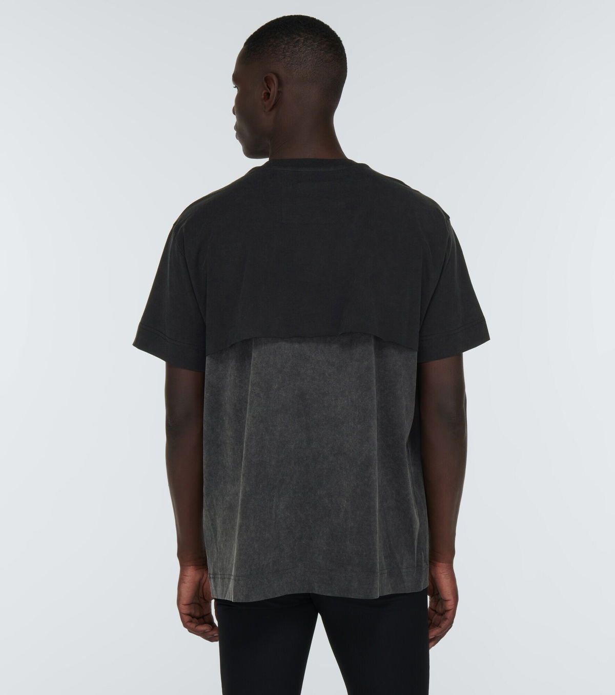 【GIVENCHY】Cotton-blend jersey T-shirt Givenchy Paris cotton jersey T-shirt in blue - Givenchy