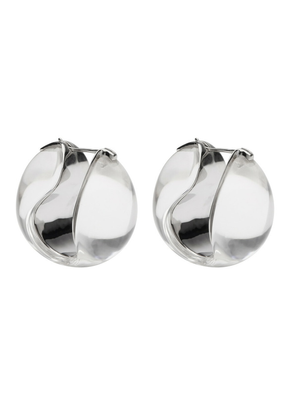 Photo: Coperni Sculpted Resin Earrings - Silver - One Size