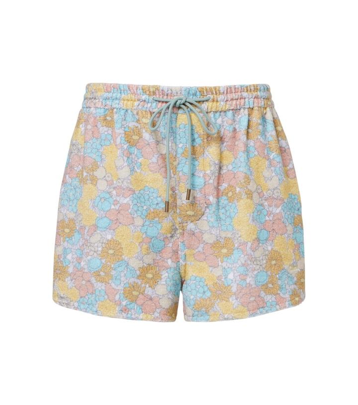 Photo: Chloé Floral cotton terry shorts