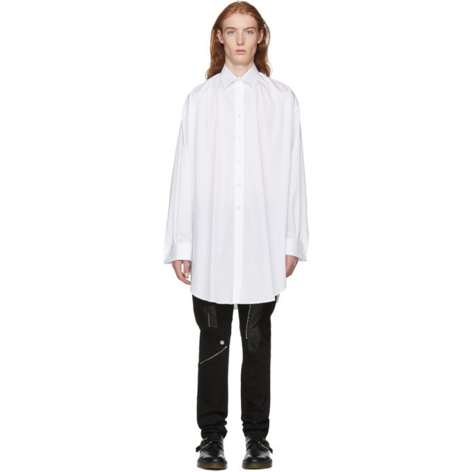 Photo: Alexander McQueen White Selvedge Oversize Shirt