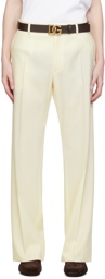 Dolce&Gabbana Off-White Straight-Leg Trousers