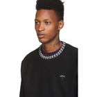 Noah NYC Black Houndstooth Collar Sweatshirt