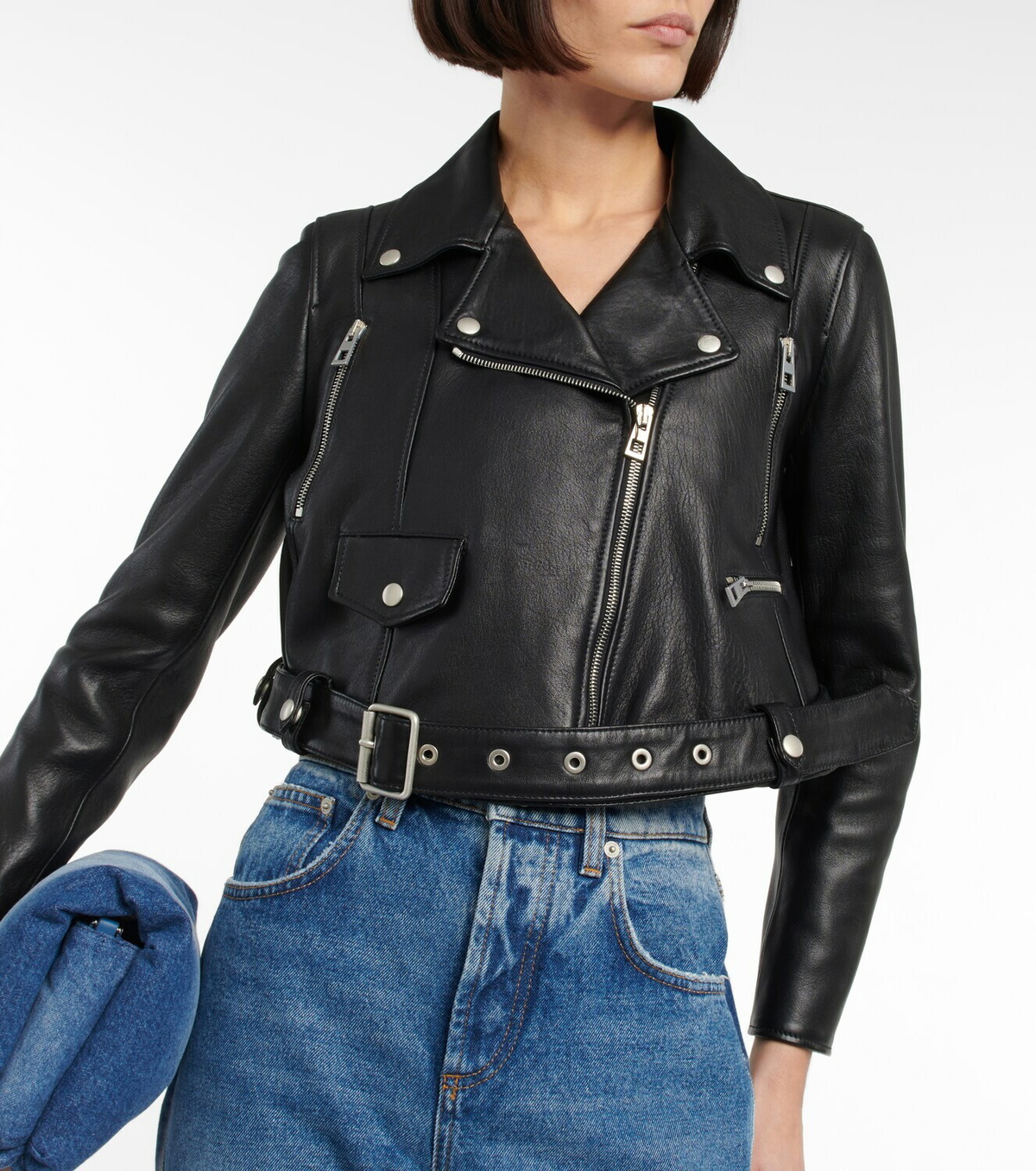 Loewe - Cropped leather jacket Loewe
