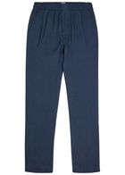 Sunspel Tapered-leg Linen Trousers Navy