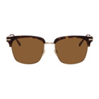 Gucci Brown and Gold Square Sunglasses