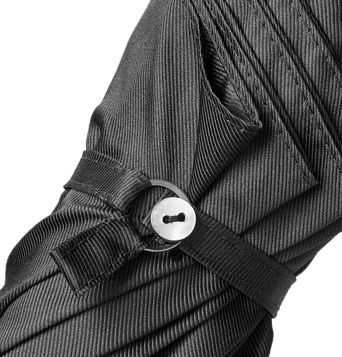 Francesco Maglia - Chestnut Wood-Handle Umbrella - Black