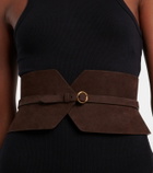 Alaïa Suede corset belt
