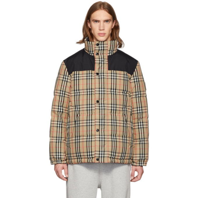 Photo: Burberry Reversible Beige Down IP Check Jacket