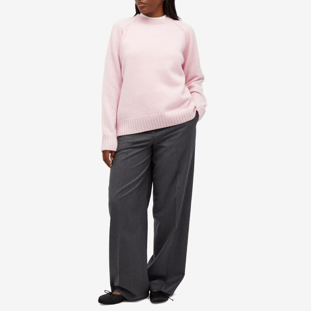 Róhe Women's Wool Cashmere Sweater in Soft Pink