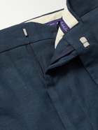 Ralph Lauren Purple label - Gregory Straight-Leg Pleated Linen Suit Trousers - Blue