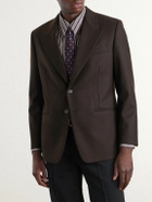 SAINT LAURENT - Wool Blazer - Brown