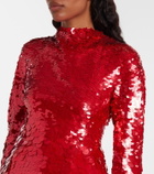 Sportmax Terfrite sequined jersey minidress