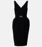 Max Mara Belted cady midi dress