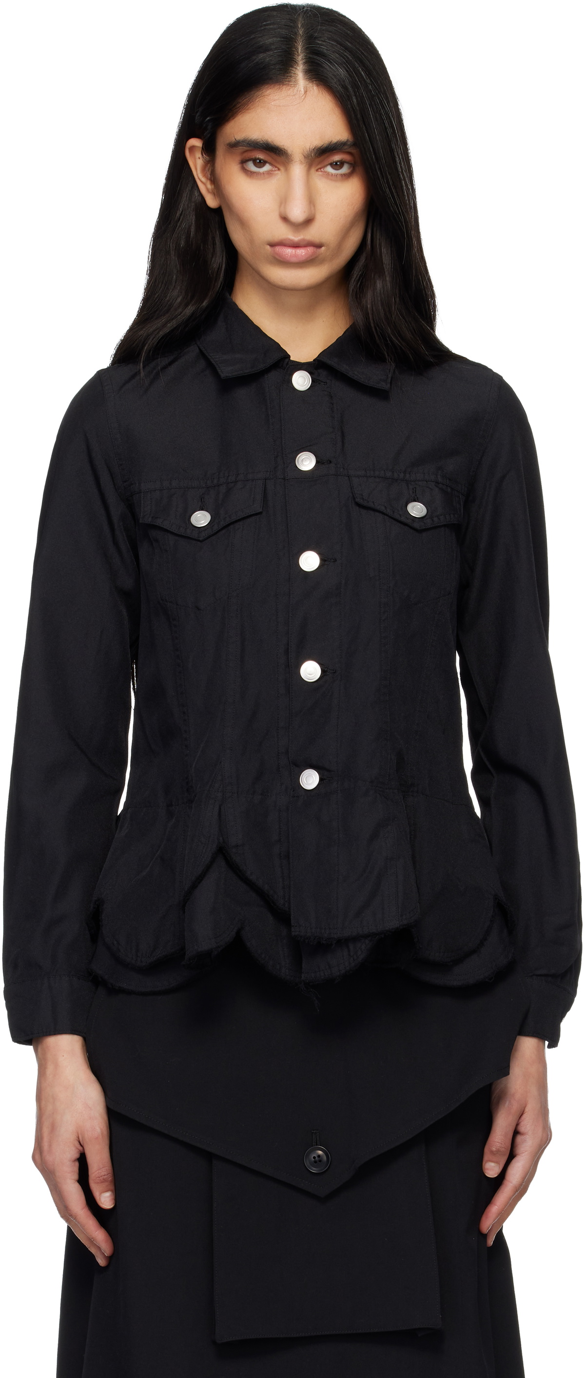 Comme des Garçons Comme des Garçons Black Polyester Twill Garment Dyed Jacket